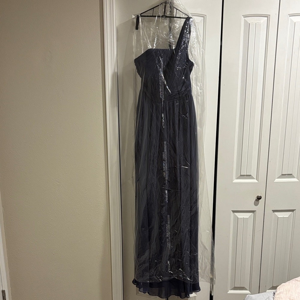 Azazie One-Shoulder Dress in Dusty Lavender